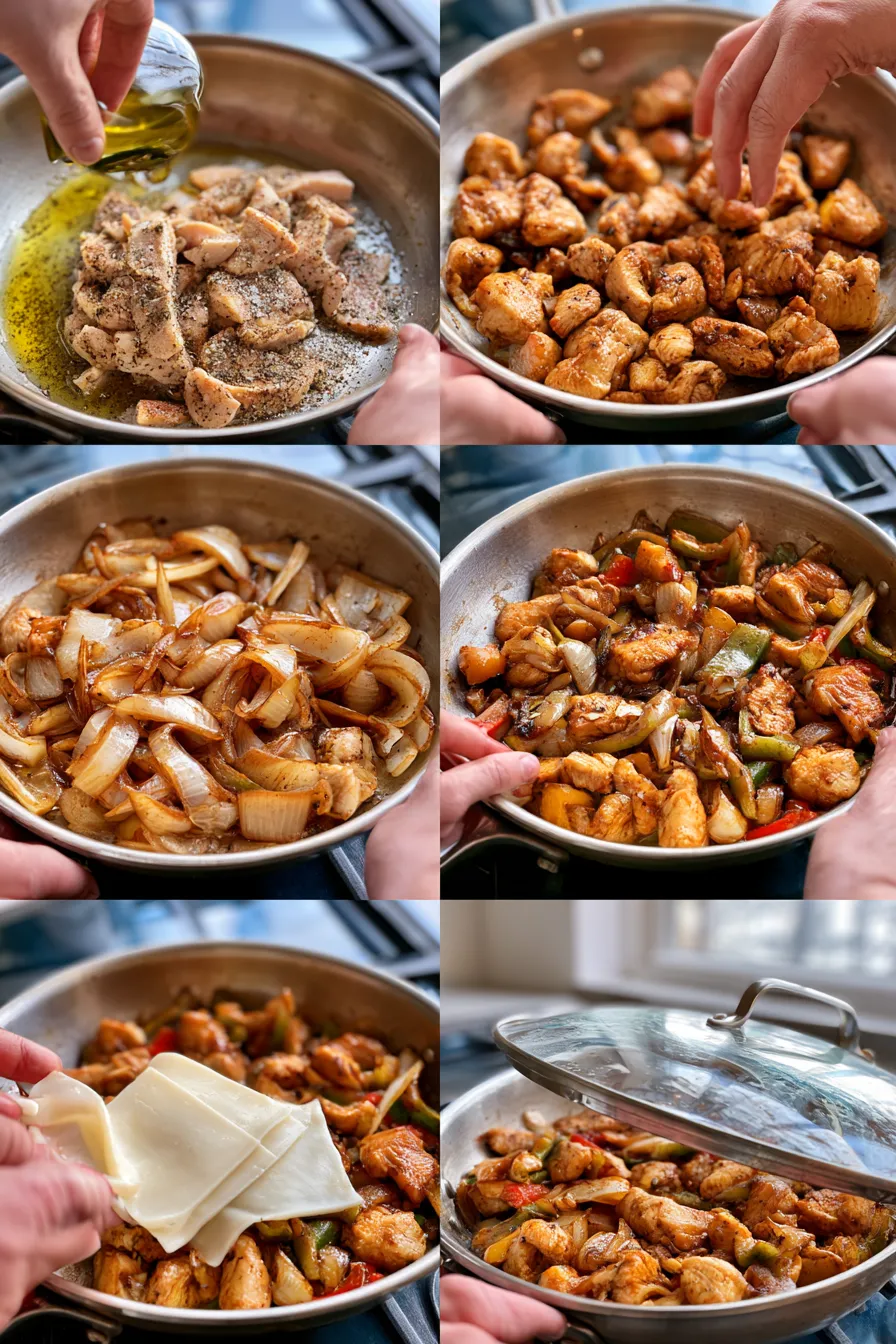 chicken cheesesteak skillet