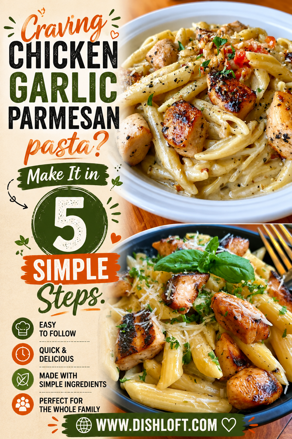 chicken garlic parmesan pasta