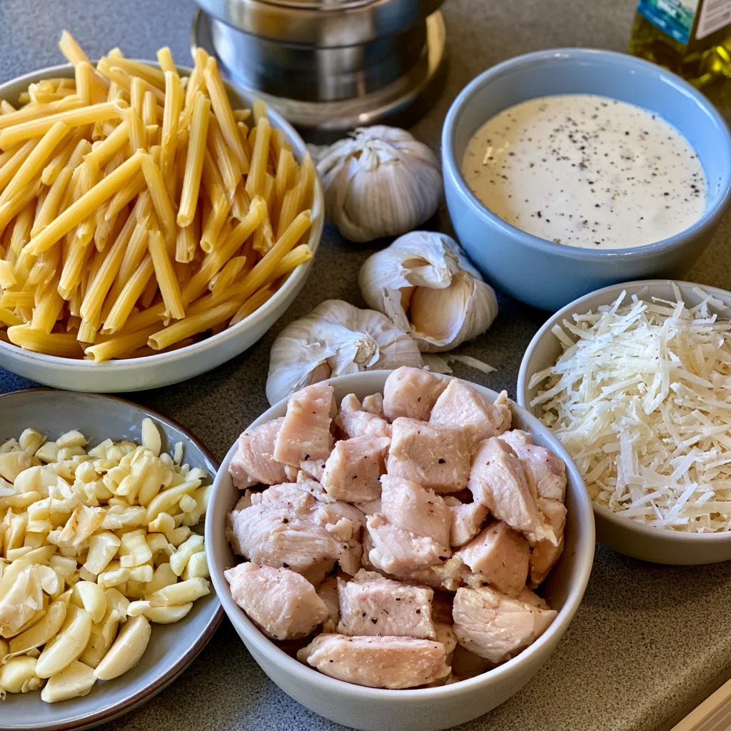 chicken garlic parmesan pasta