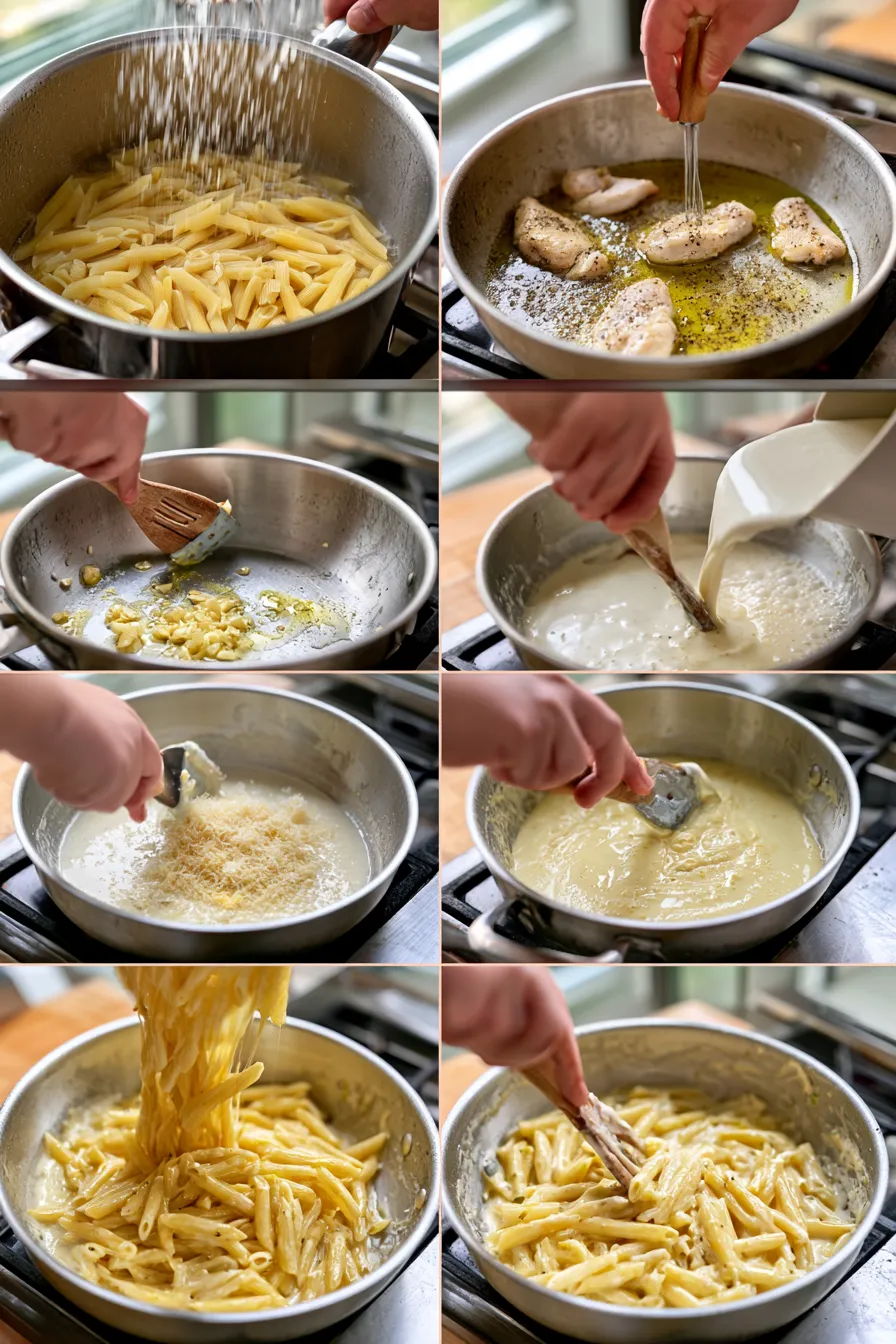 chicken garlic parmesan pasta