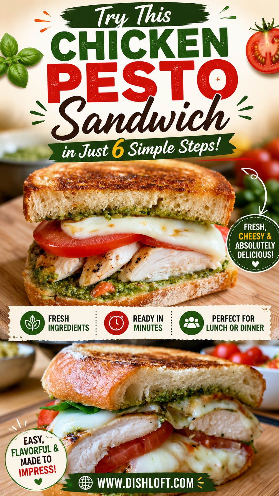 chicken pesto sandwich