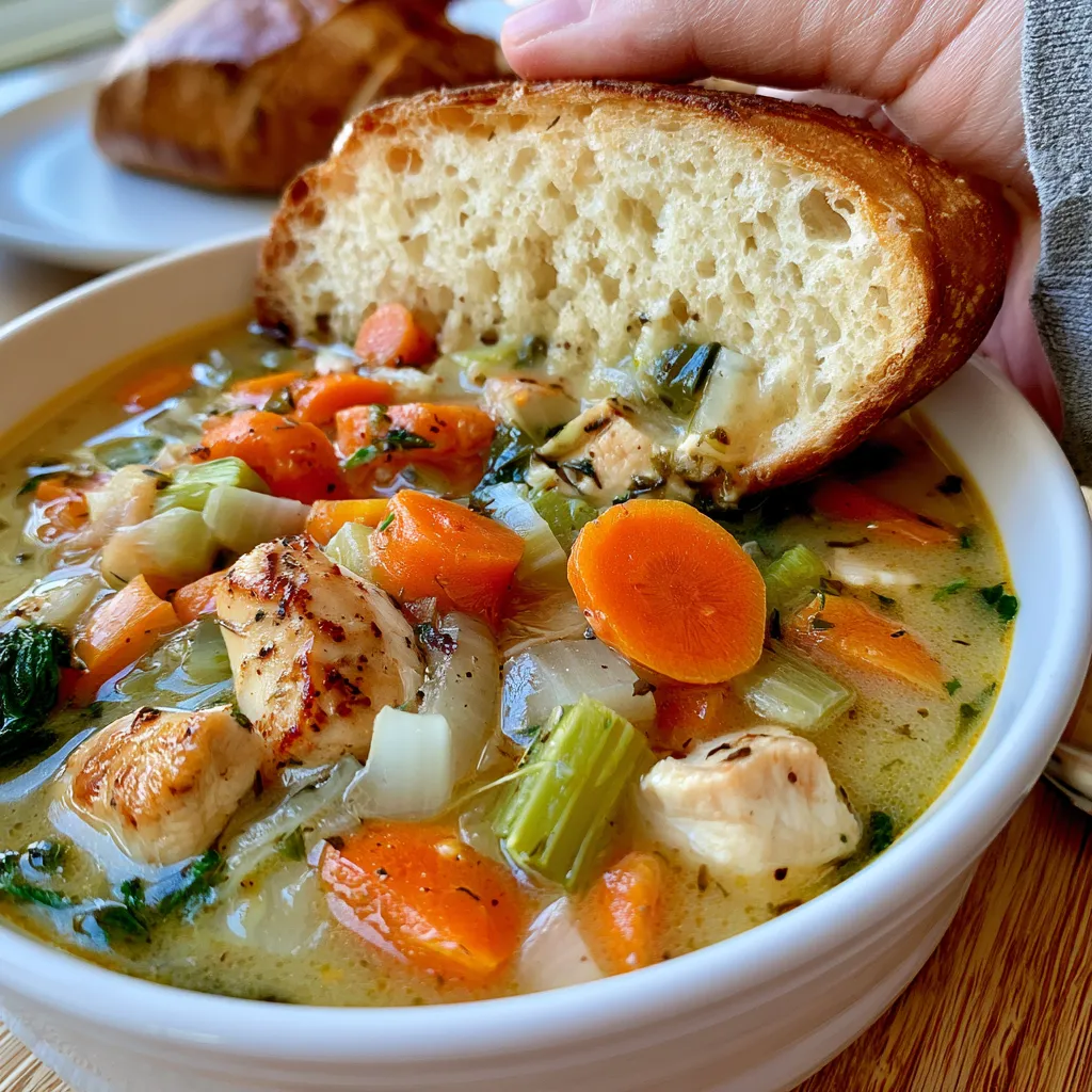 cozy fall chicken soup