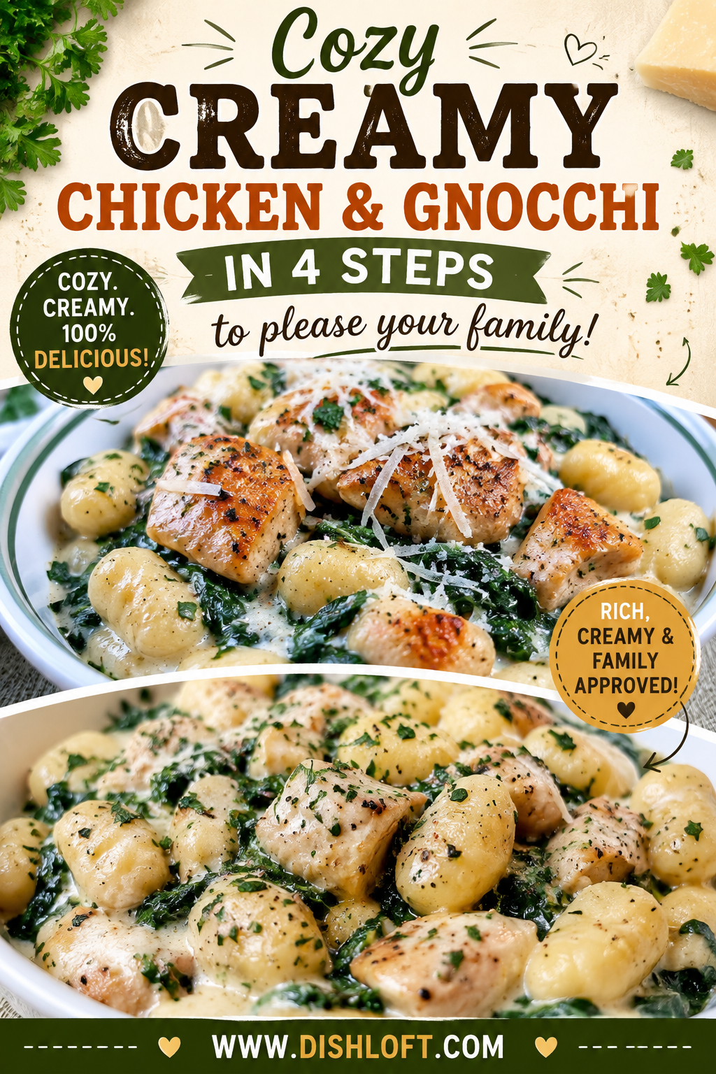 creamy chicken and gnocchi