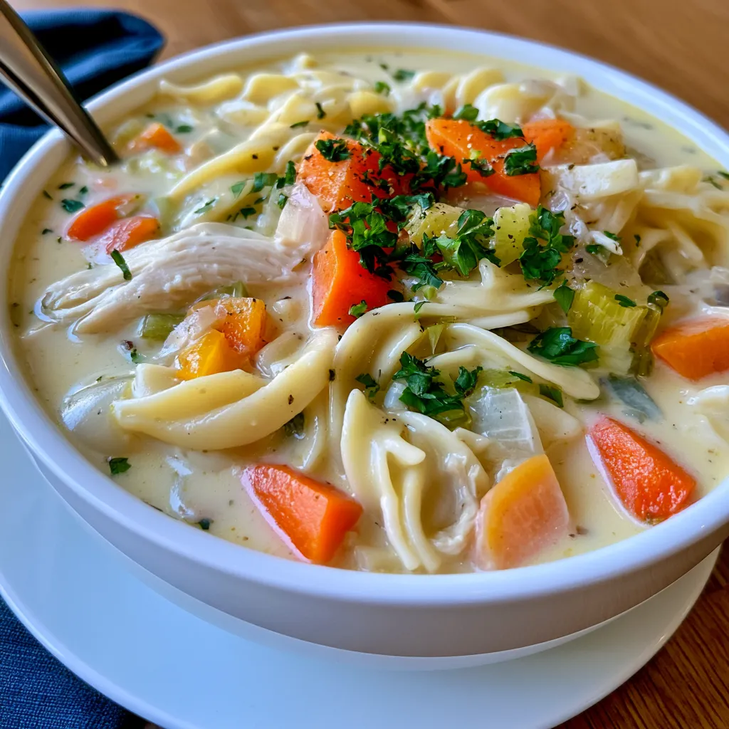 creamy chicken noodle soup