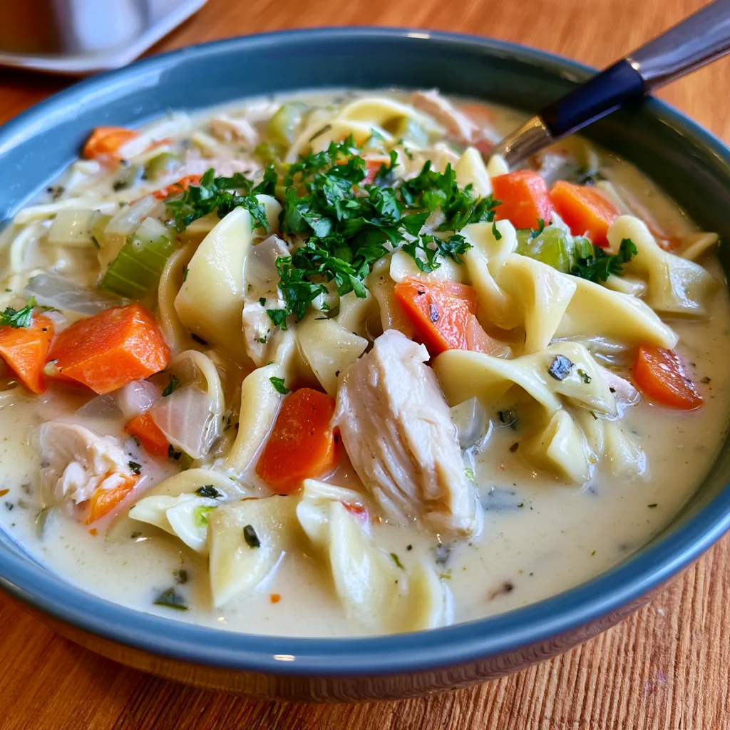 creamy chicken noodle soup