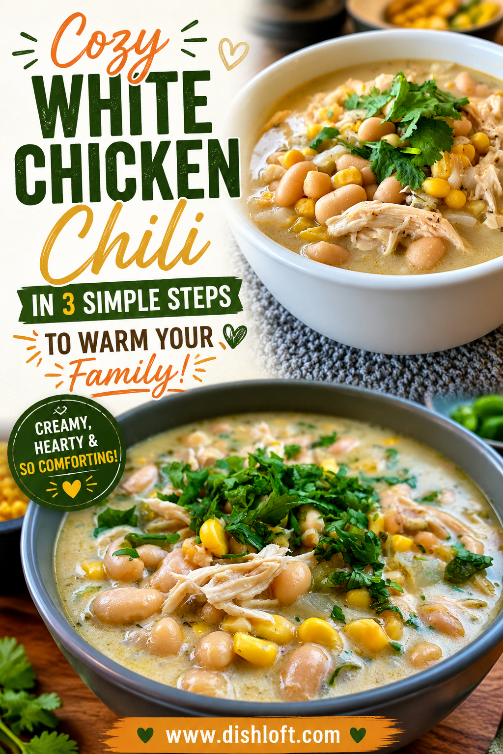creamy crockpot white chicken chili
