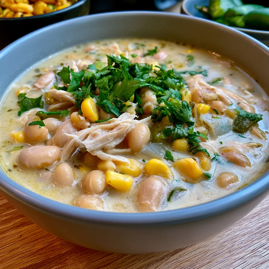 creamy crockpot white chicken chili