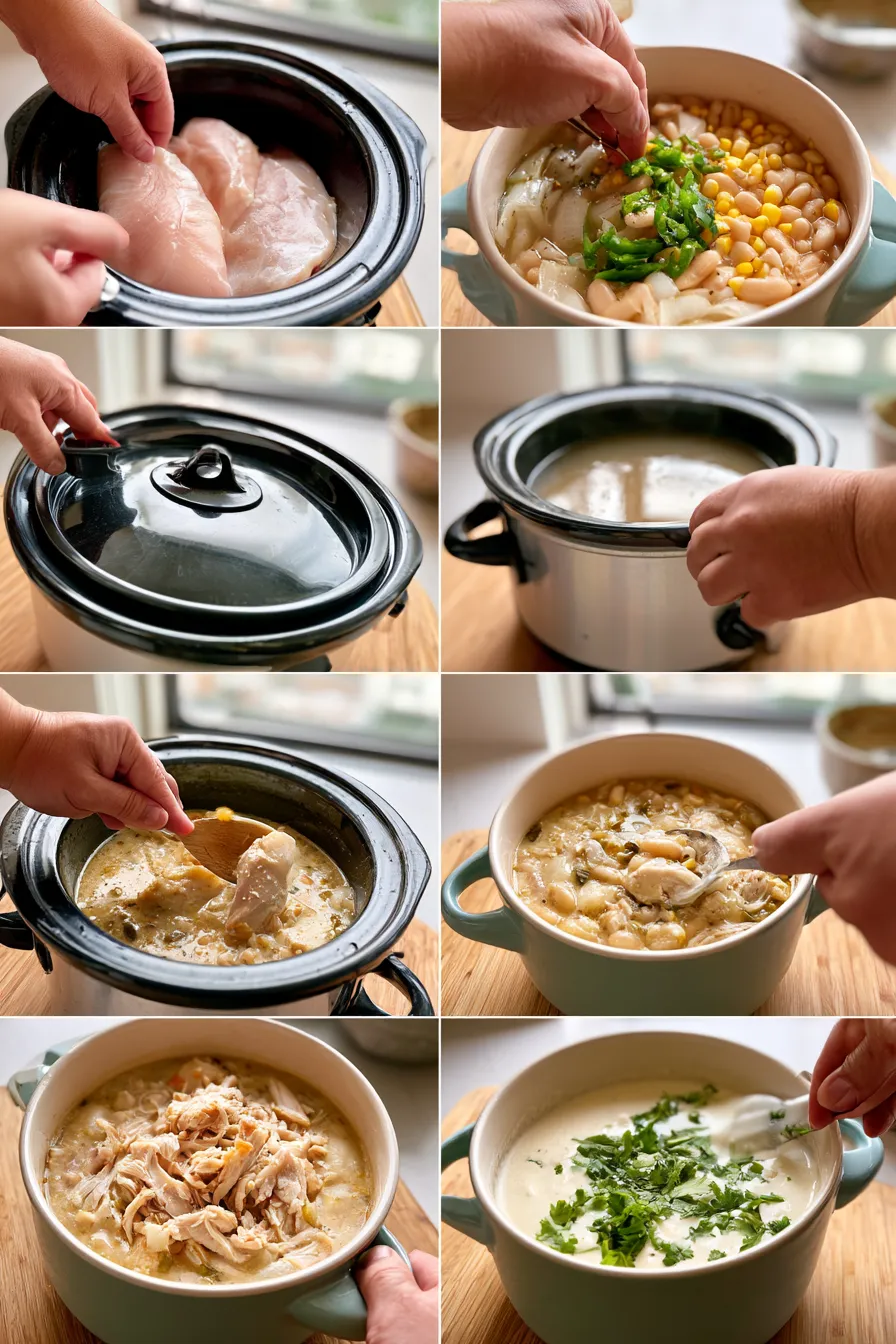 creamy crockpot white chicken chili