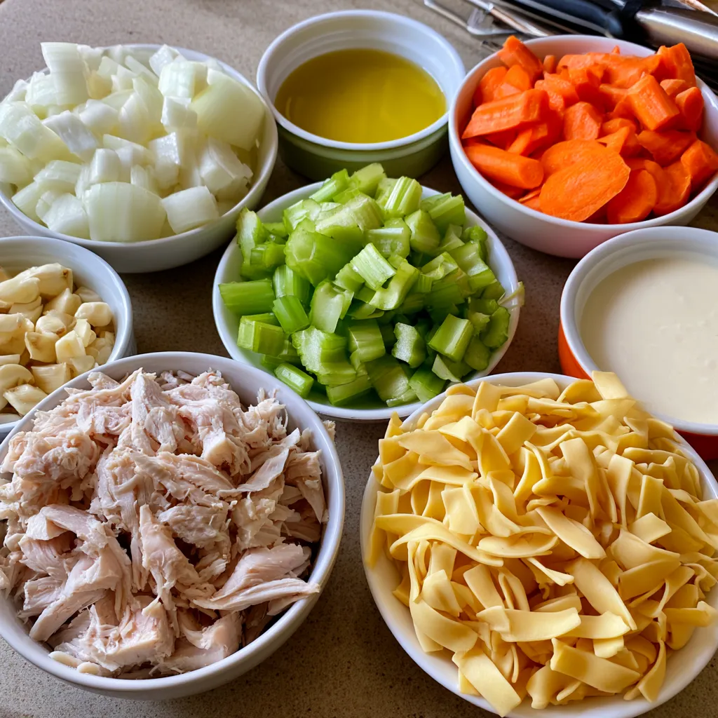 creamy leftover turkey noodle soup