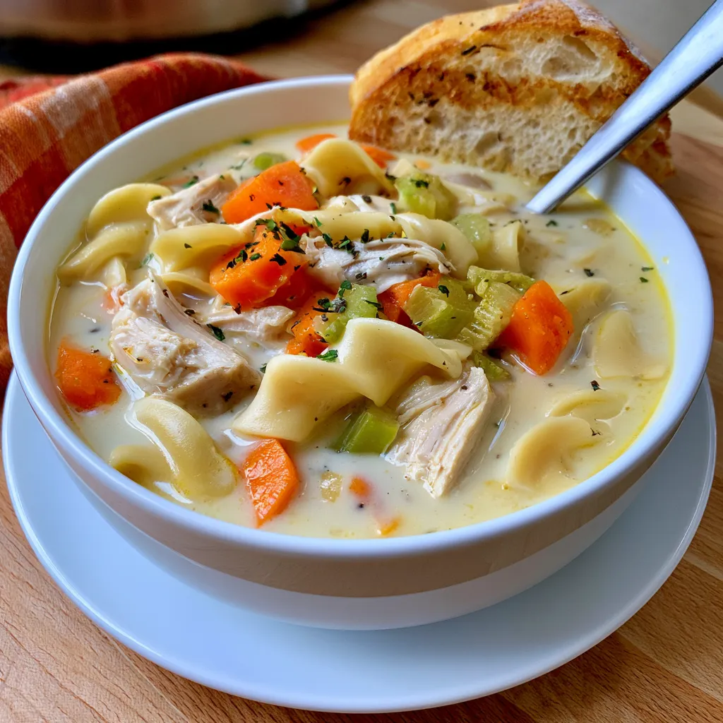 creamy chicken noodle soup