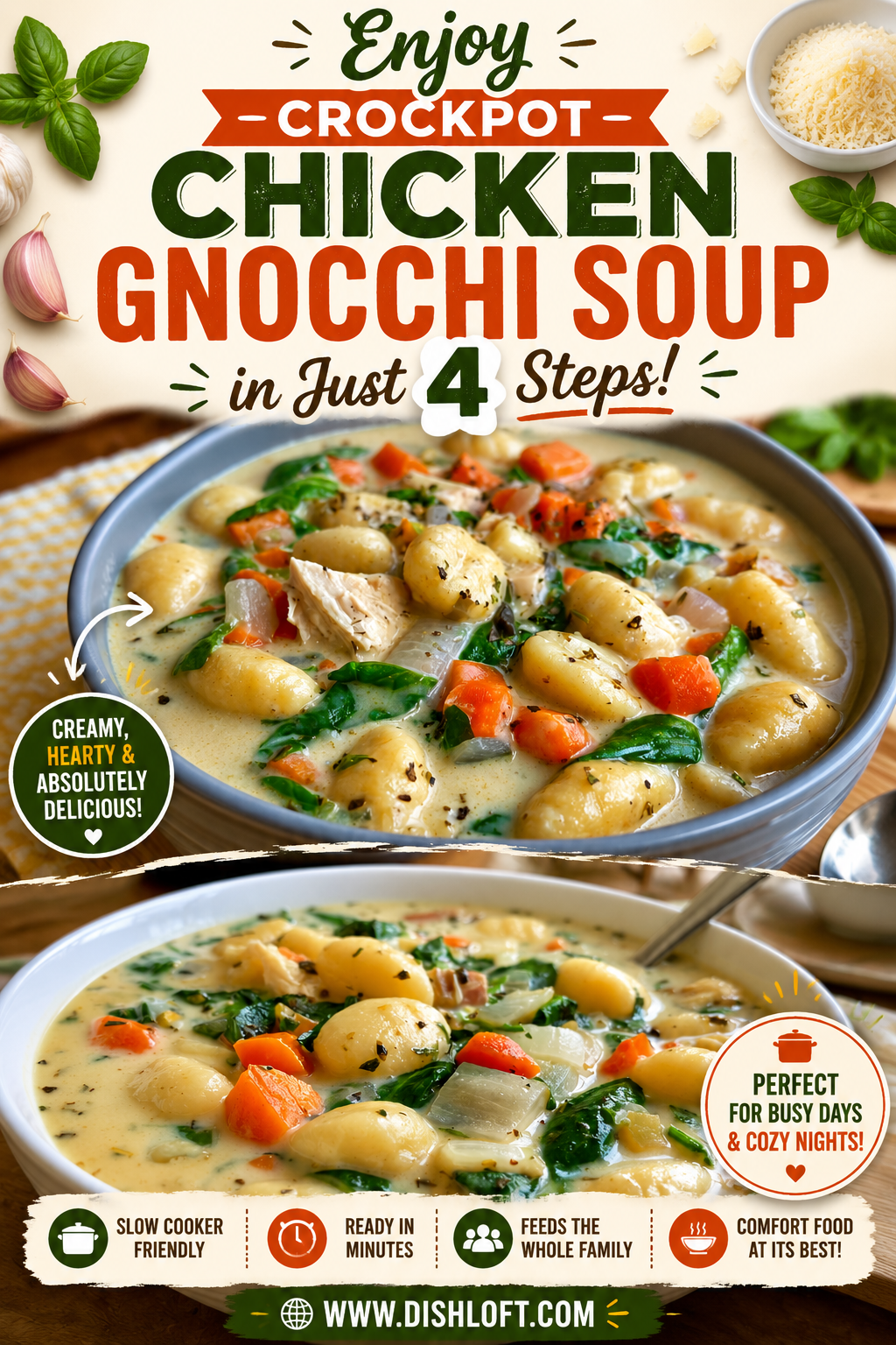 crockpot chicken gnocchi soup