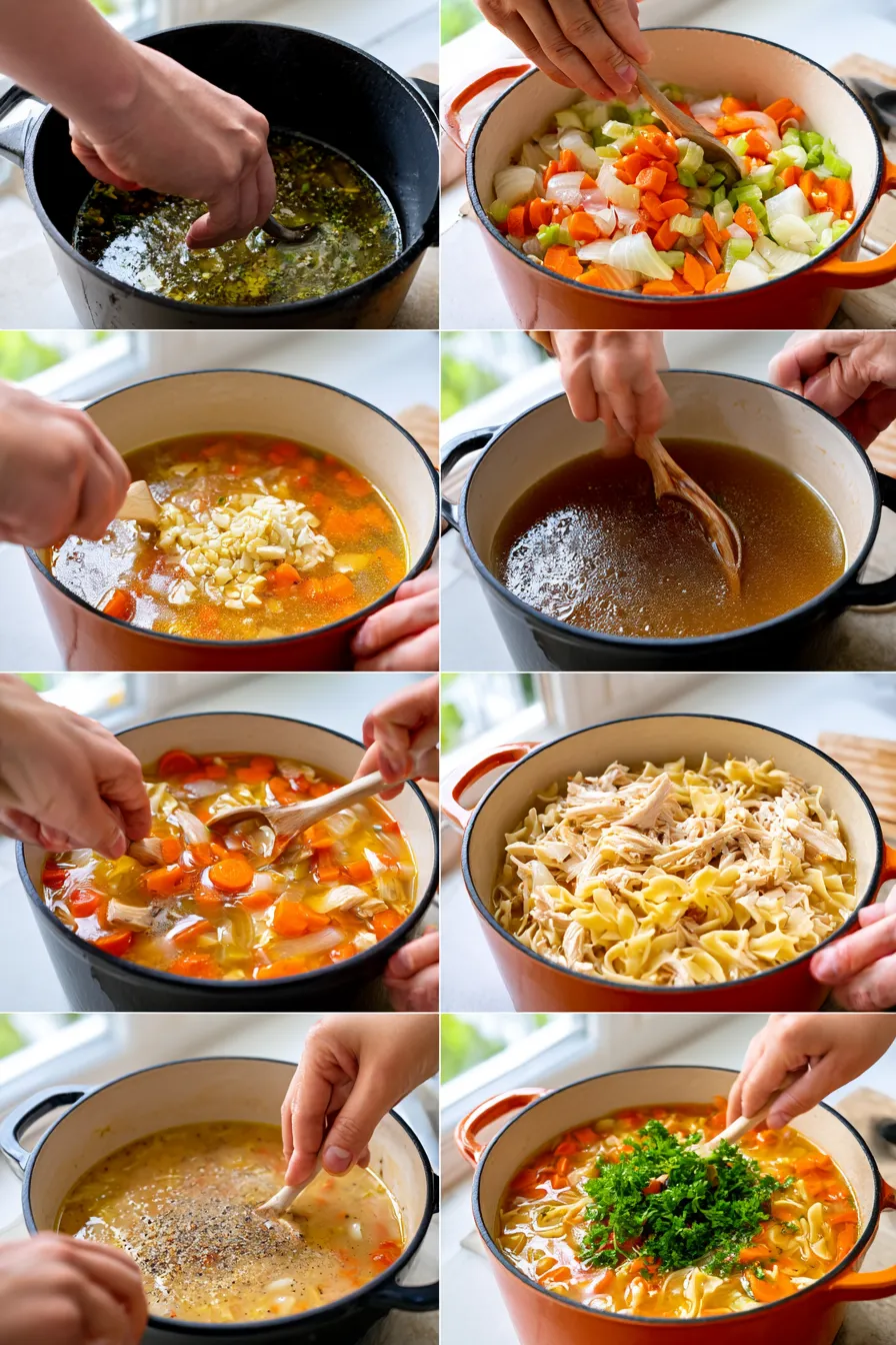 dutch oven chicken noodle soup