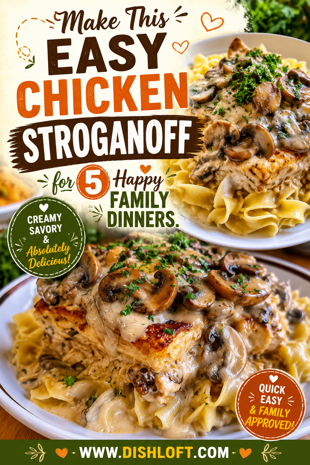 easy chicken stroganoff