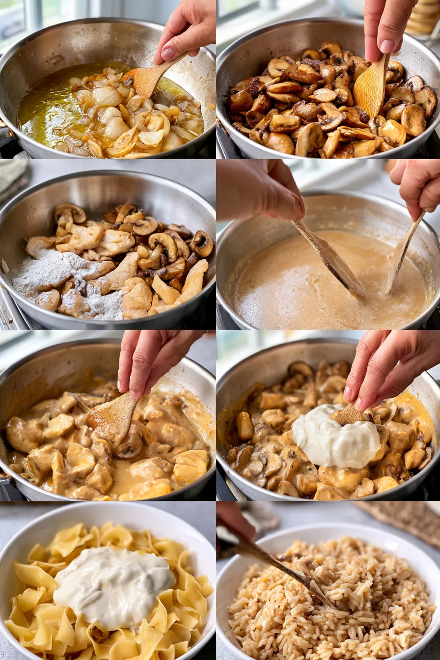 easy chicken stroganoff