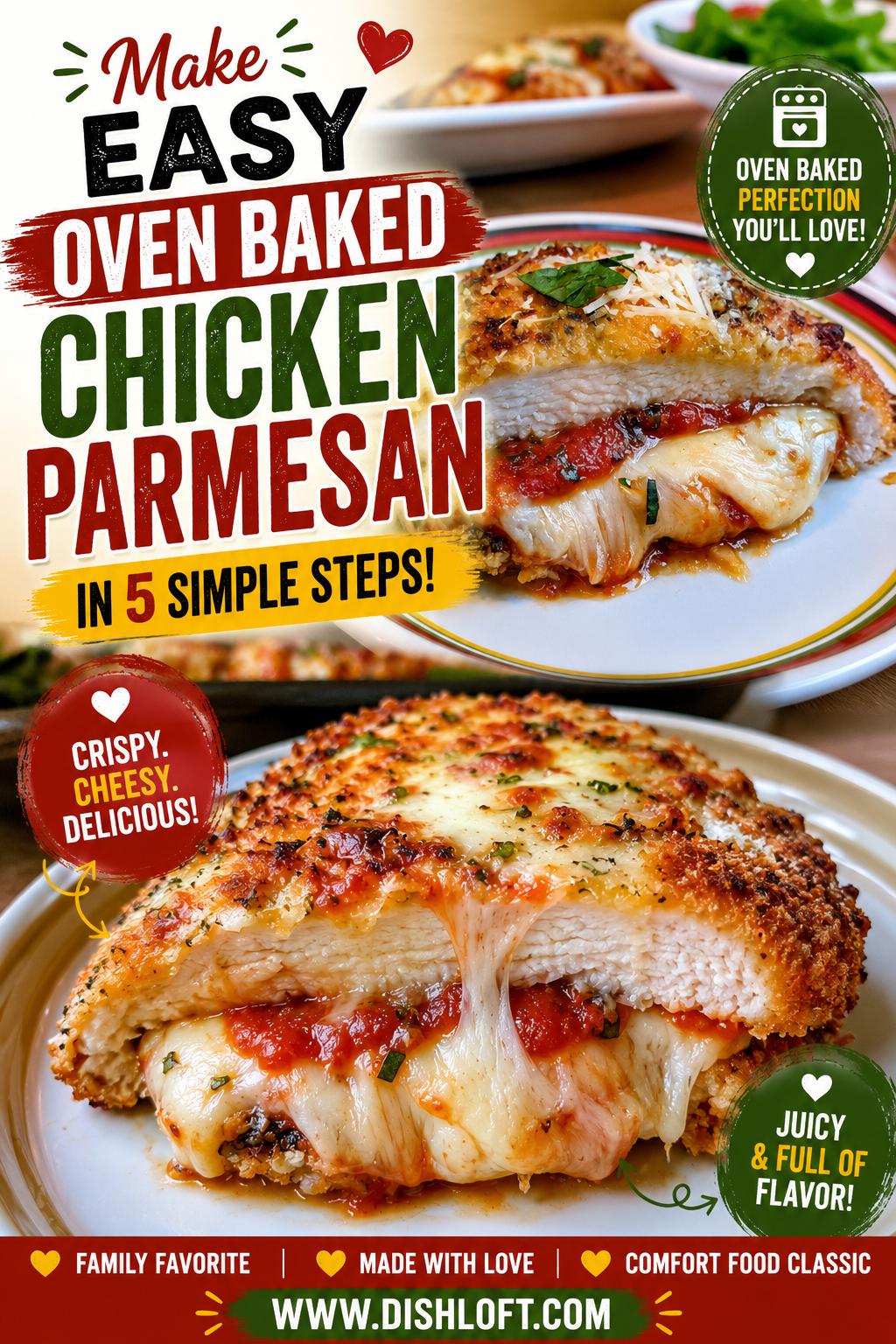 easy oven baked chicken parmesan