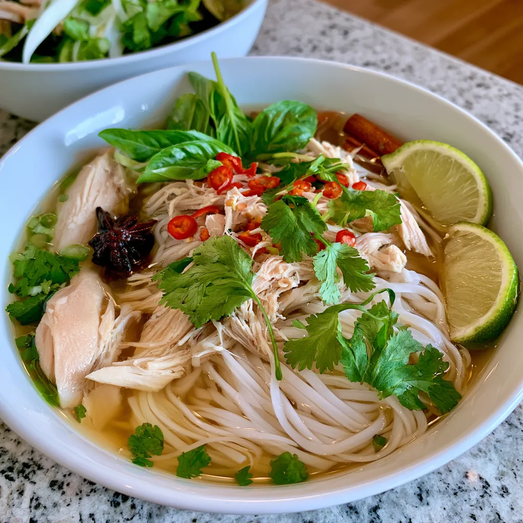 easy vietnamese chicken pho noodle soup
