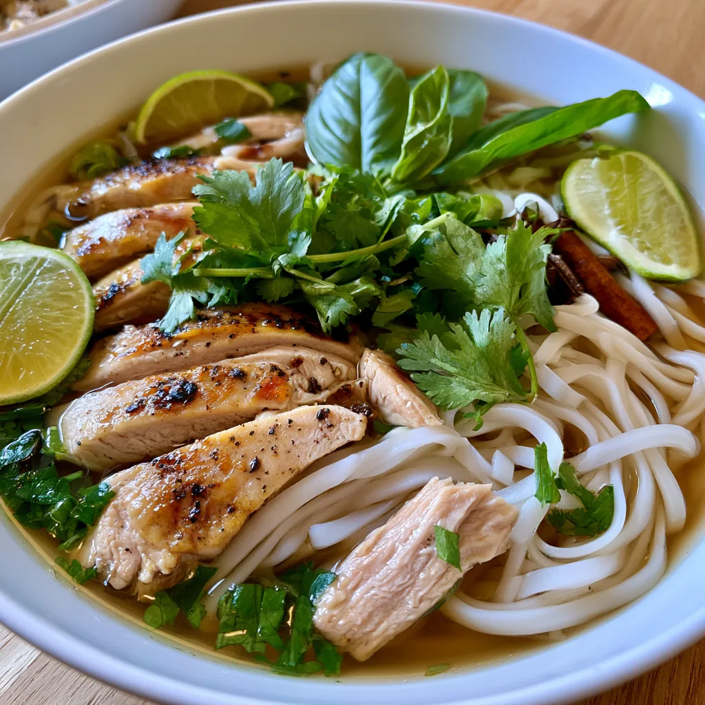 easy vietnamese chicken pho noodle soup