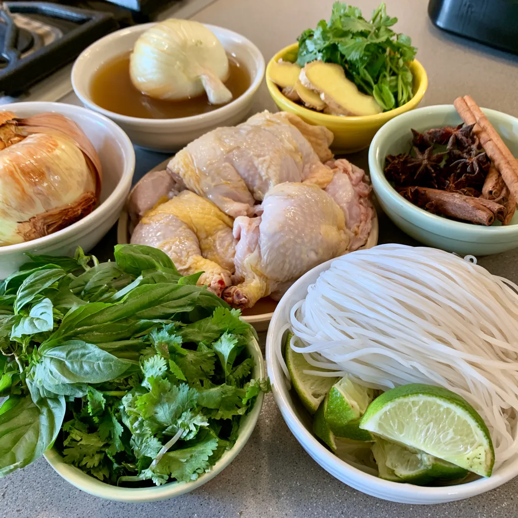 easy vietnamese chicken pho noodle soup
