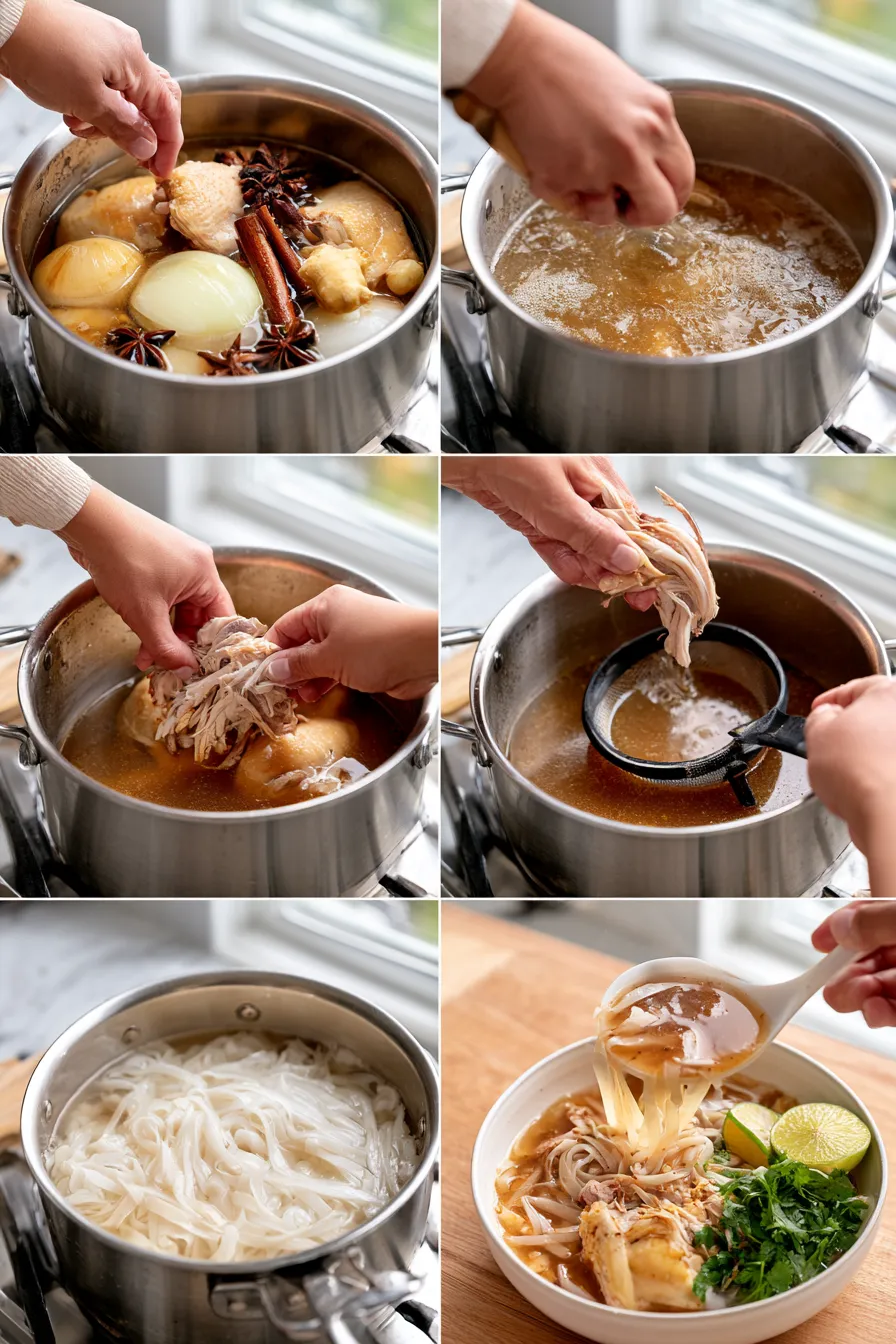 easy vietnamese chicken pho noodle soup