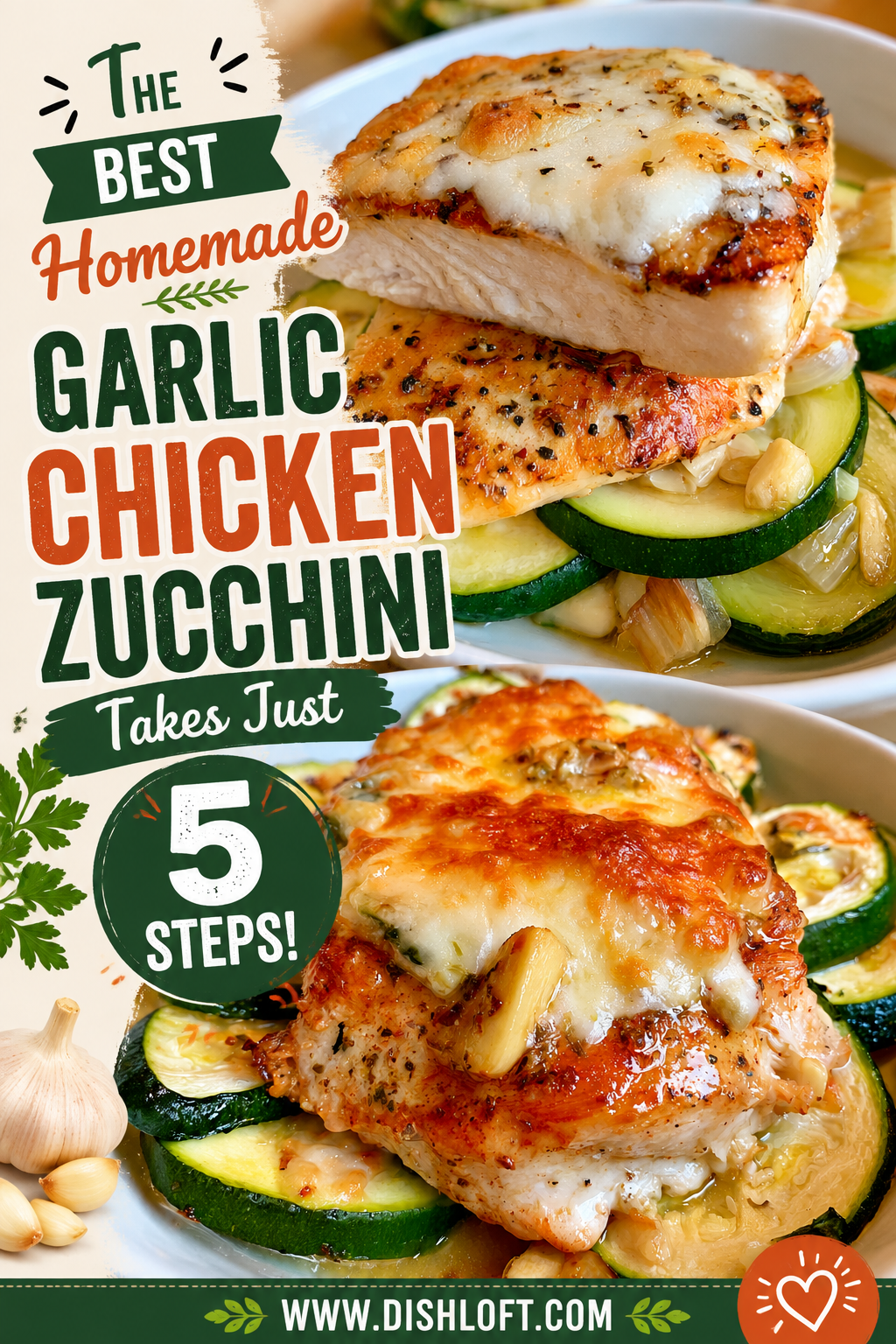 garlic chicken zucchini bake