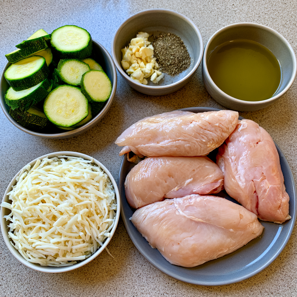 garlic chicken zucchini bake