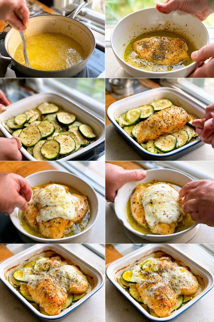 garlic chicken zucchini bake