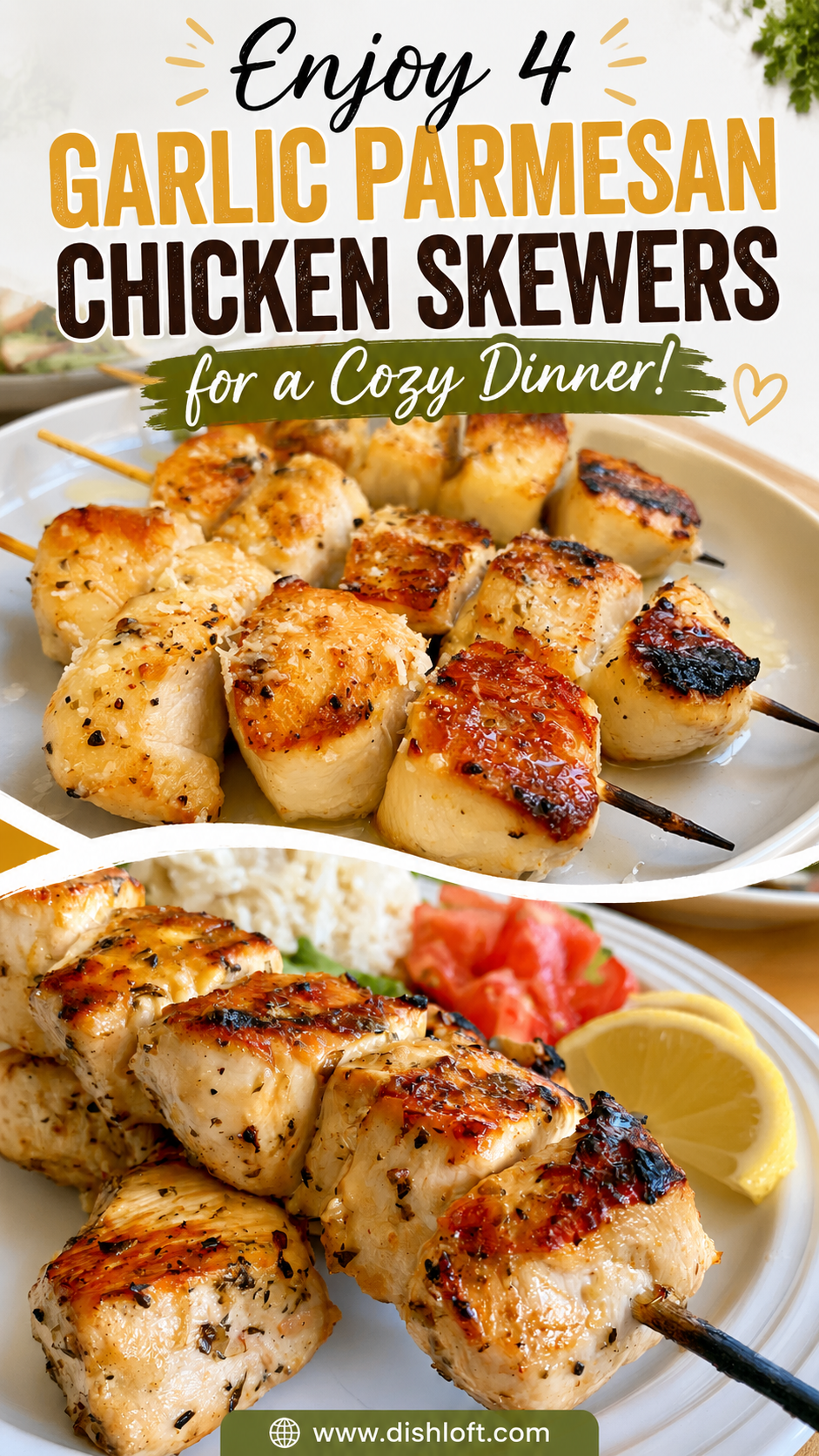 garlic parmesan chicken skewers