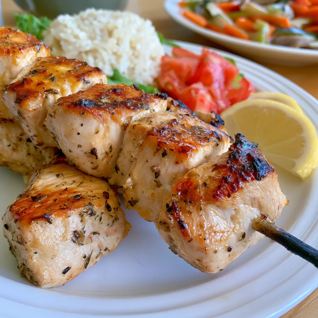 garlic parmesan chicken skewers