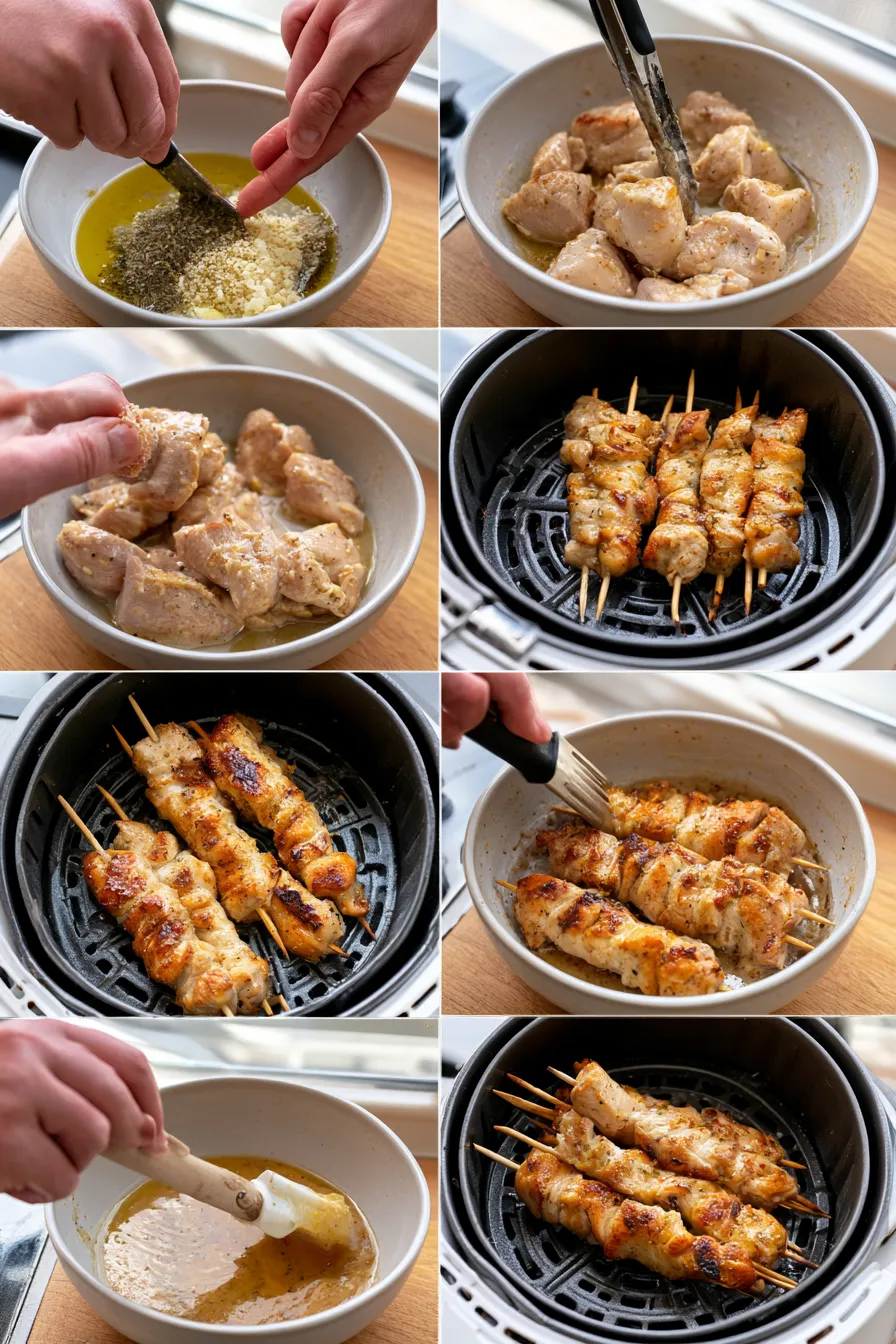 garlic parmesan chicken skewers
