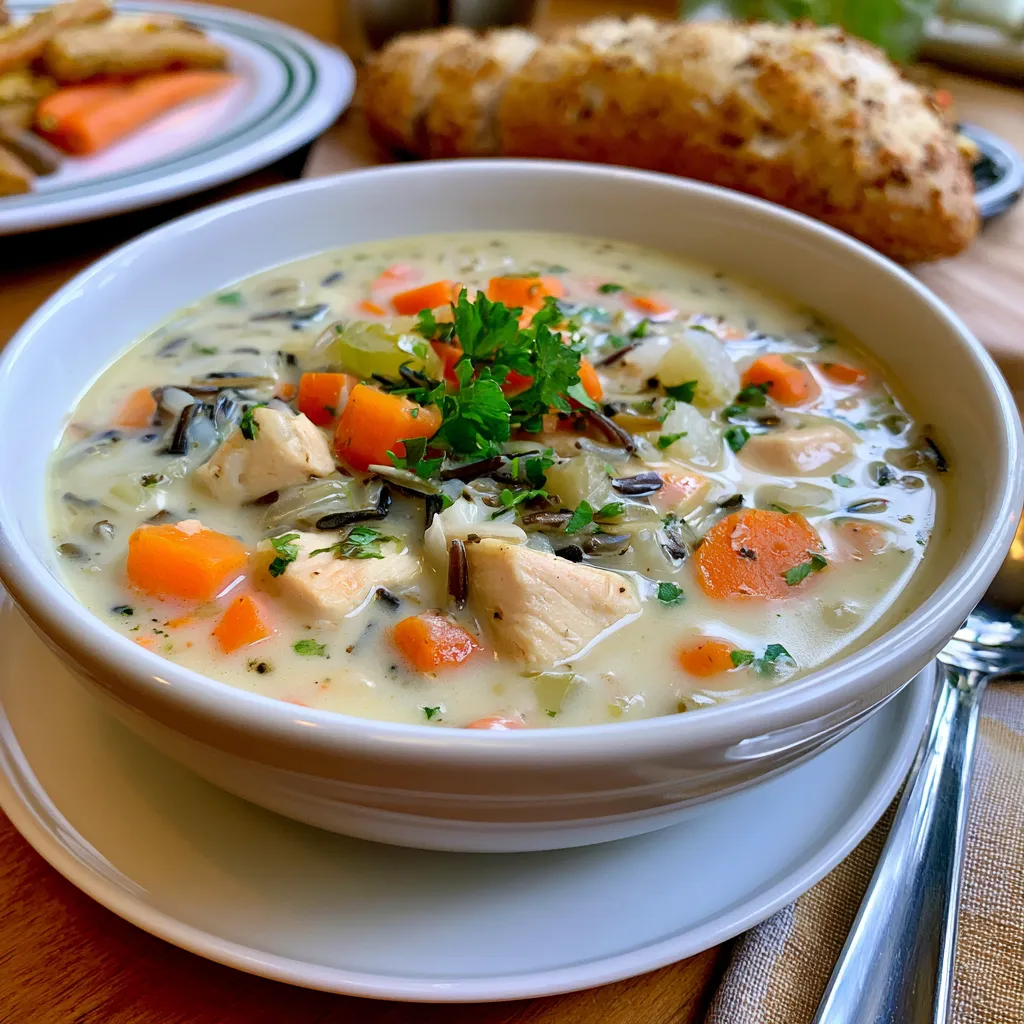 healthy chicken wild rice soup