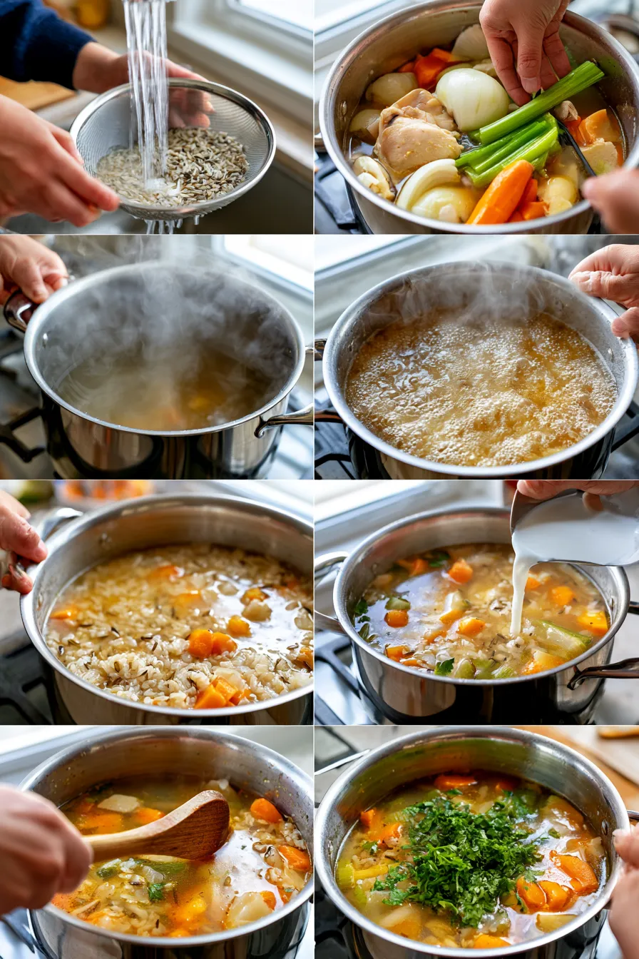 healthy chicken wild rice soup