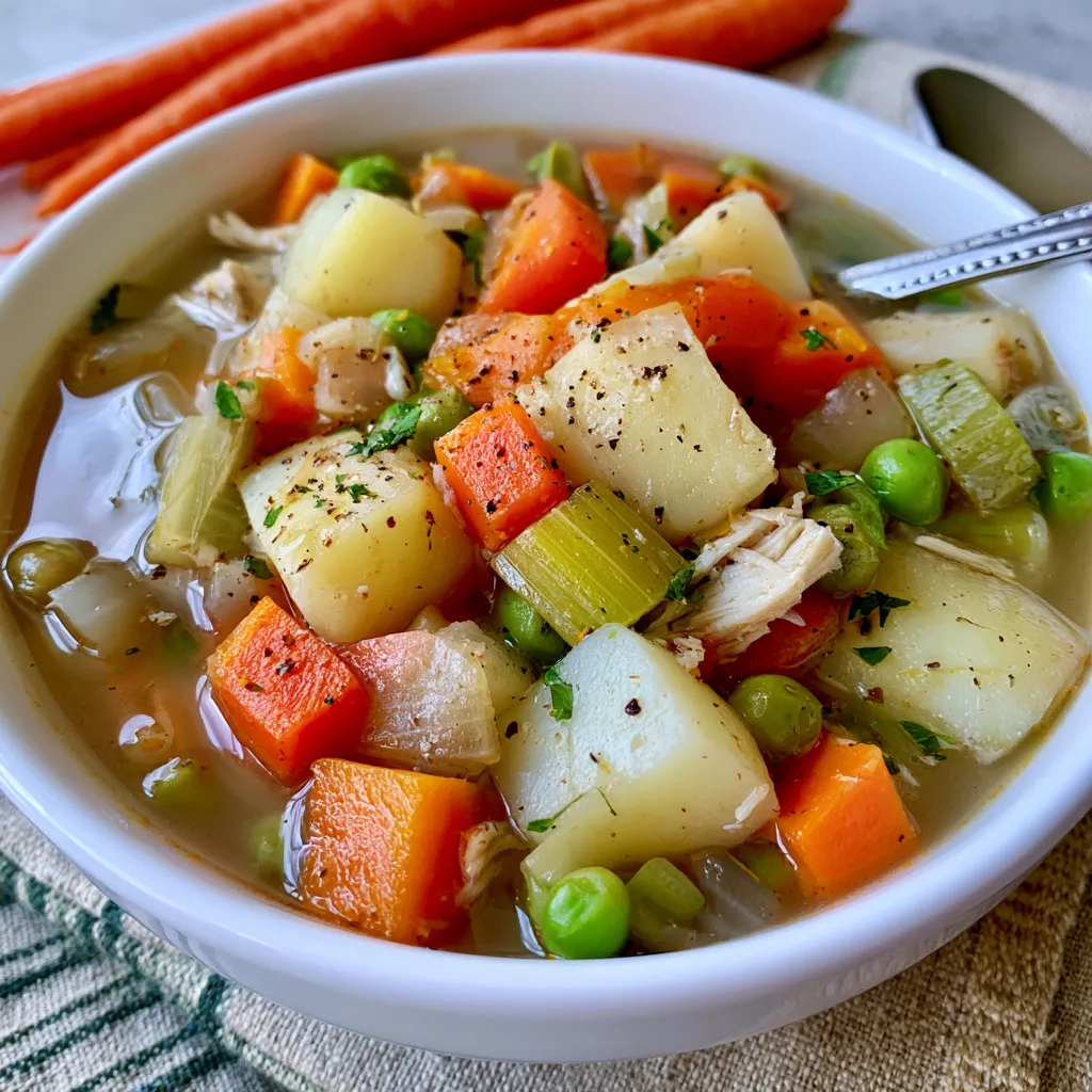 hearty chicken veggie soup (cozy one-pot dinner)