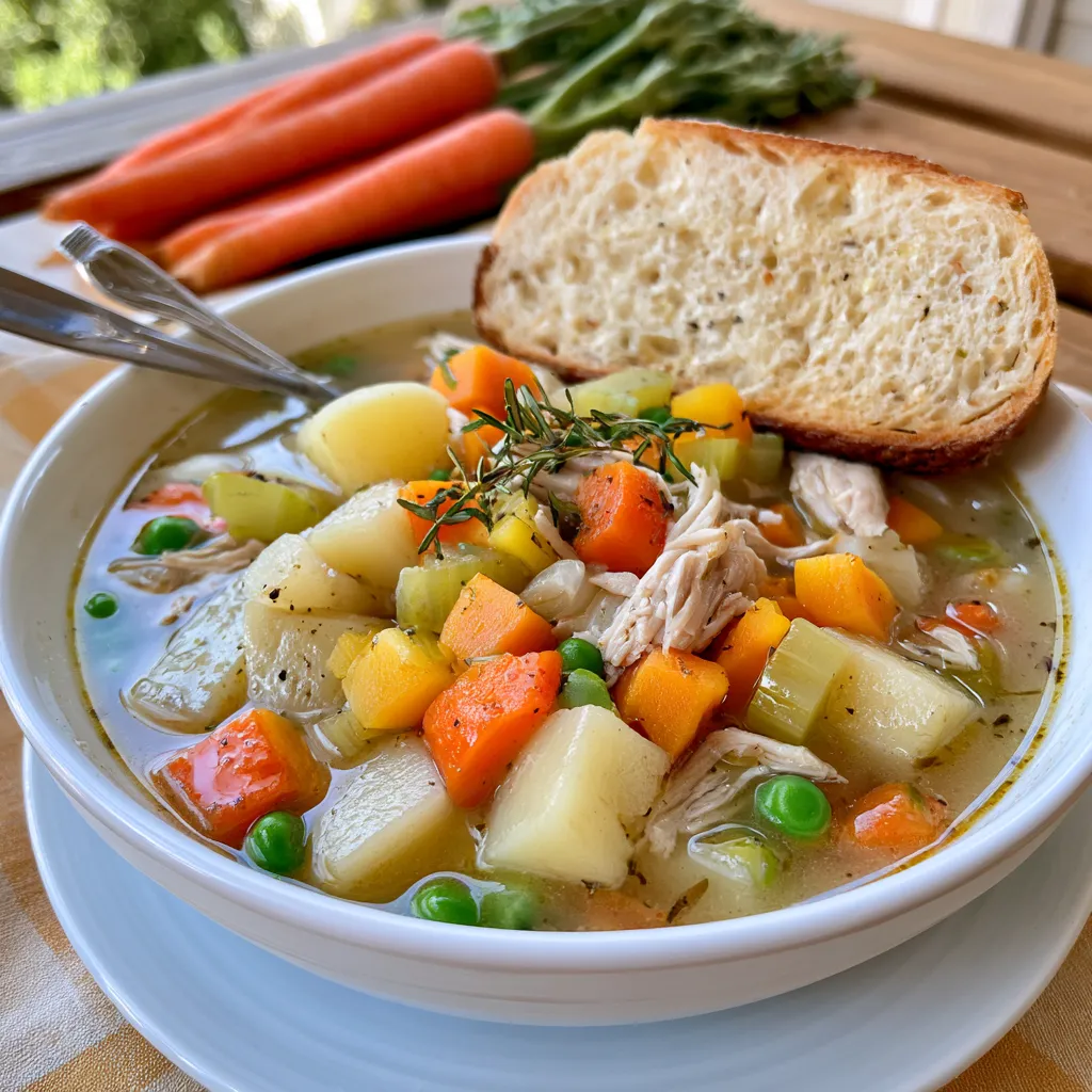 hearty chicken veggie soup (cozy one-pot dinner)