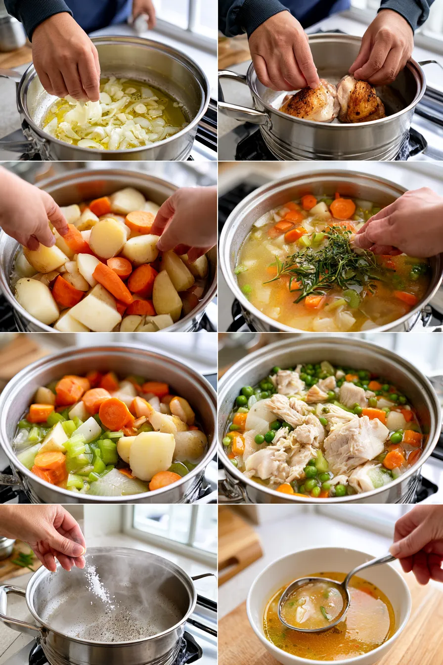 hearty chicken veggie soup (cozy one-pot dinner)