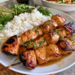 honey garlic chicken skewers