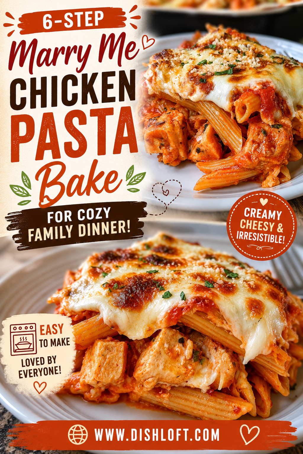marry me chicken pasta bake