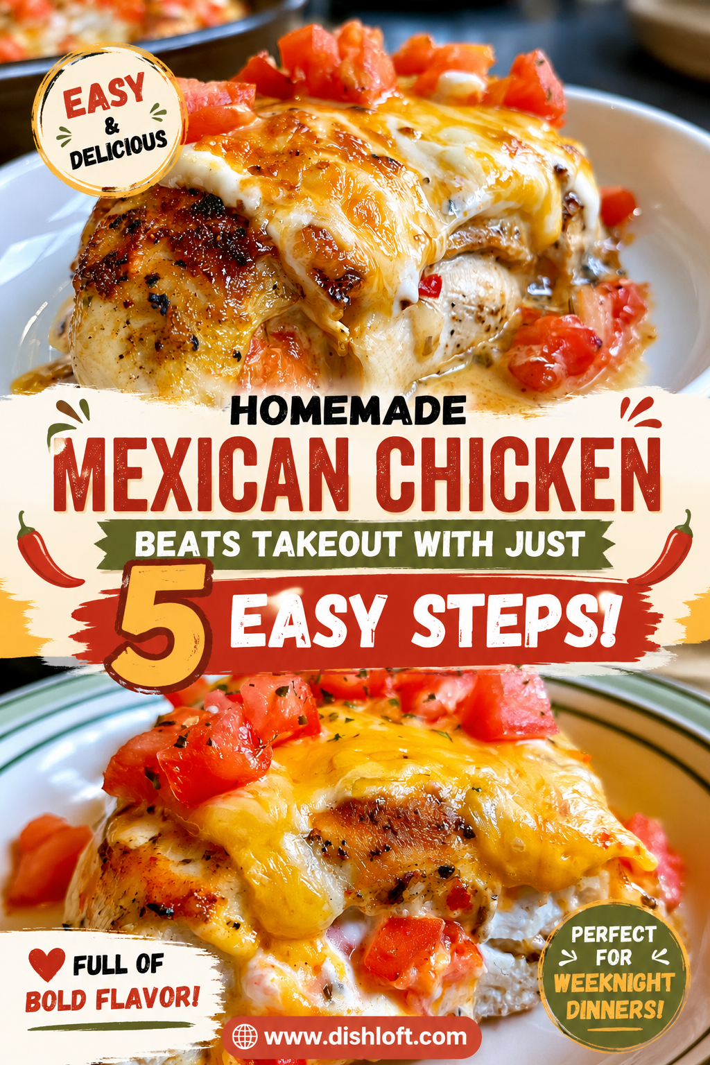 mexican chicken with cheese sauce