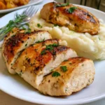 savory garlic herb chicken with velvety mashed potatoes