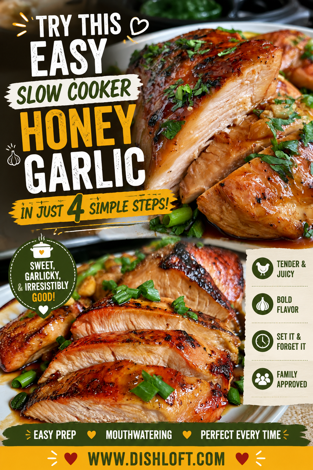 slow cooker honey garlic chicken