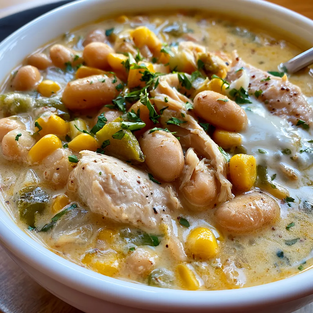 southwest creamy white chicken chili